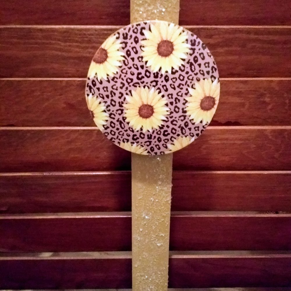 Cheetah Sunflower Wreath Hanger,Wreath Hanger for Front Door,Wreath Supplies